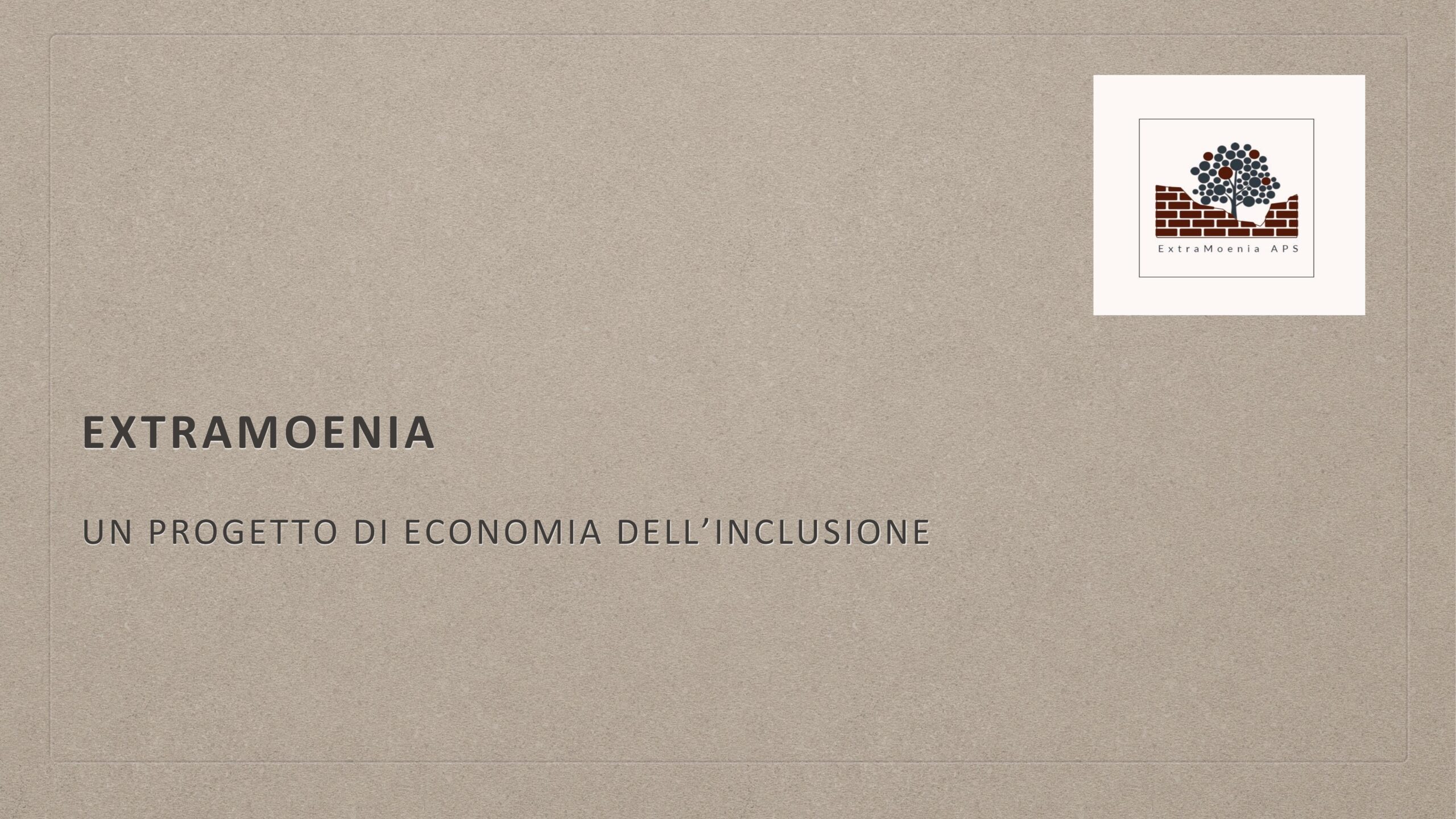 Un progetto di economia dell'inclusione