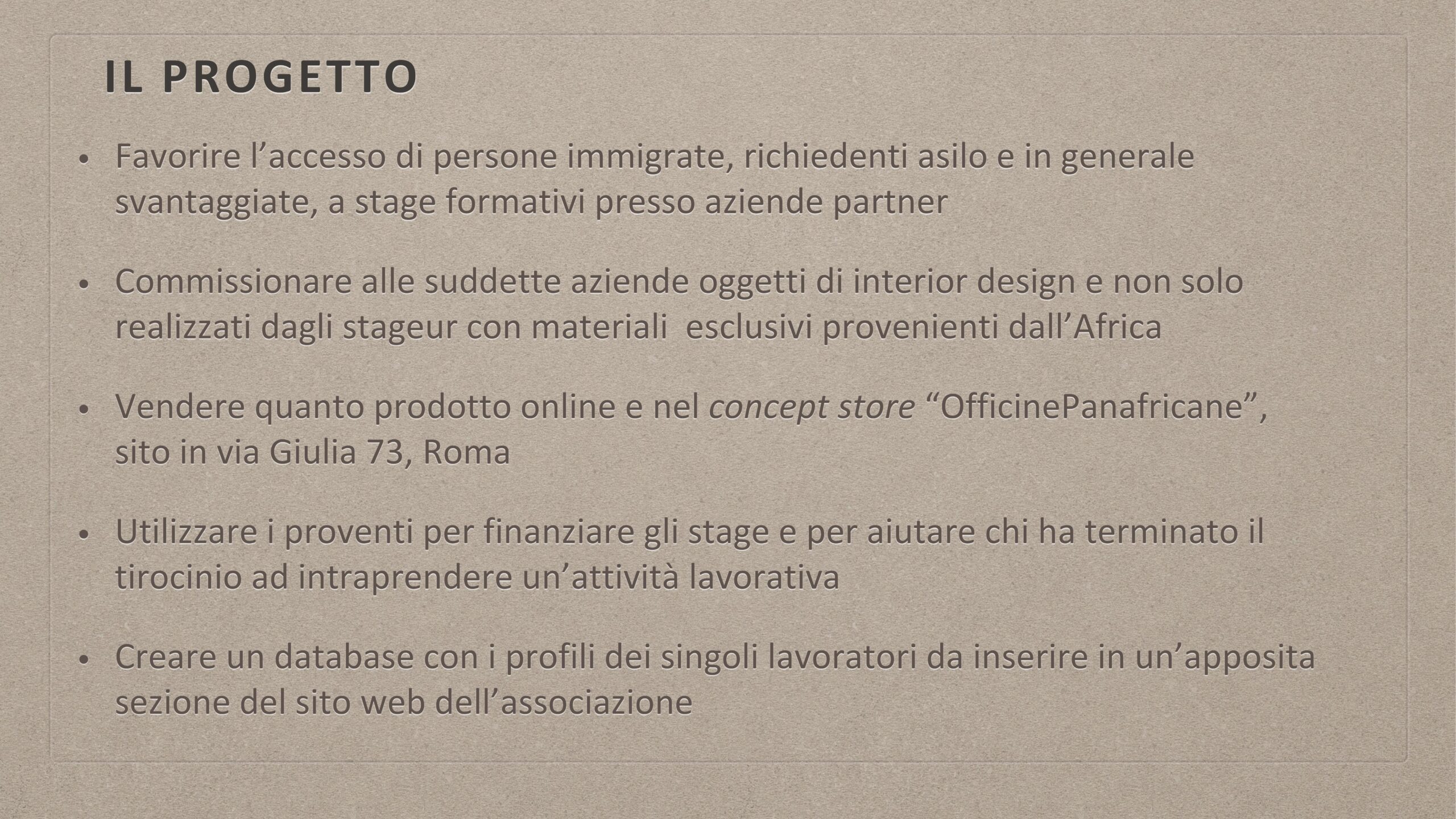 Descrizione del progetto